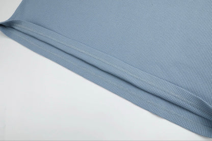 Waffle knit [Blue]