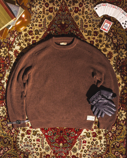 FISHERMAN SWEATER - BROWN
